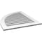 Ekena Millwork Quarter Round Top Left Surface Mount PVC Gable Vent w/ 3-1/2"W x 1"P Standard Frame, 30"W x 38"H GVPQL30X3801SF - alternate 4